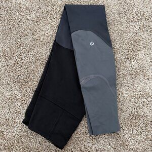 Lululemon 28" Black and Grey Leggings